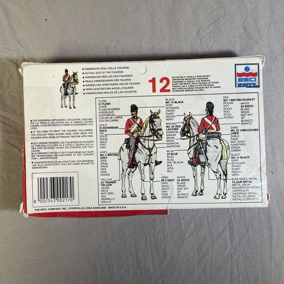 Esci Ertl 1/72 "Scots Greys" British Cavalry Waterloo 1815 Napoleonic Wars #217 - Picture 2 of 9